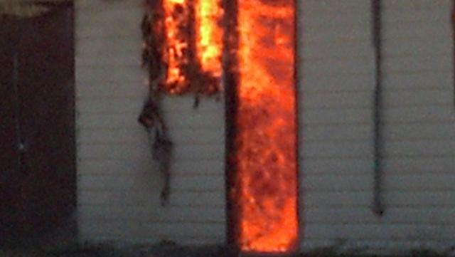 Intense fire conditions during a live fire training.